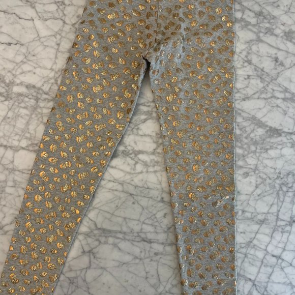 J. Crew Glitter Leopard Print Leggings Girls Size 10 - Picture 3 of 4